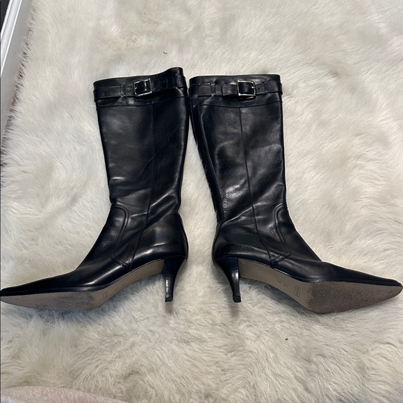 Coach Black Leather Heeled Boots - Picture 7 of 9